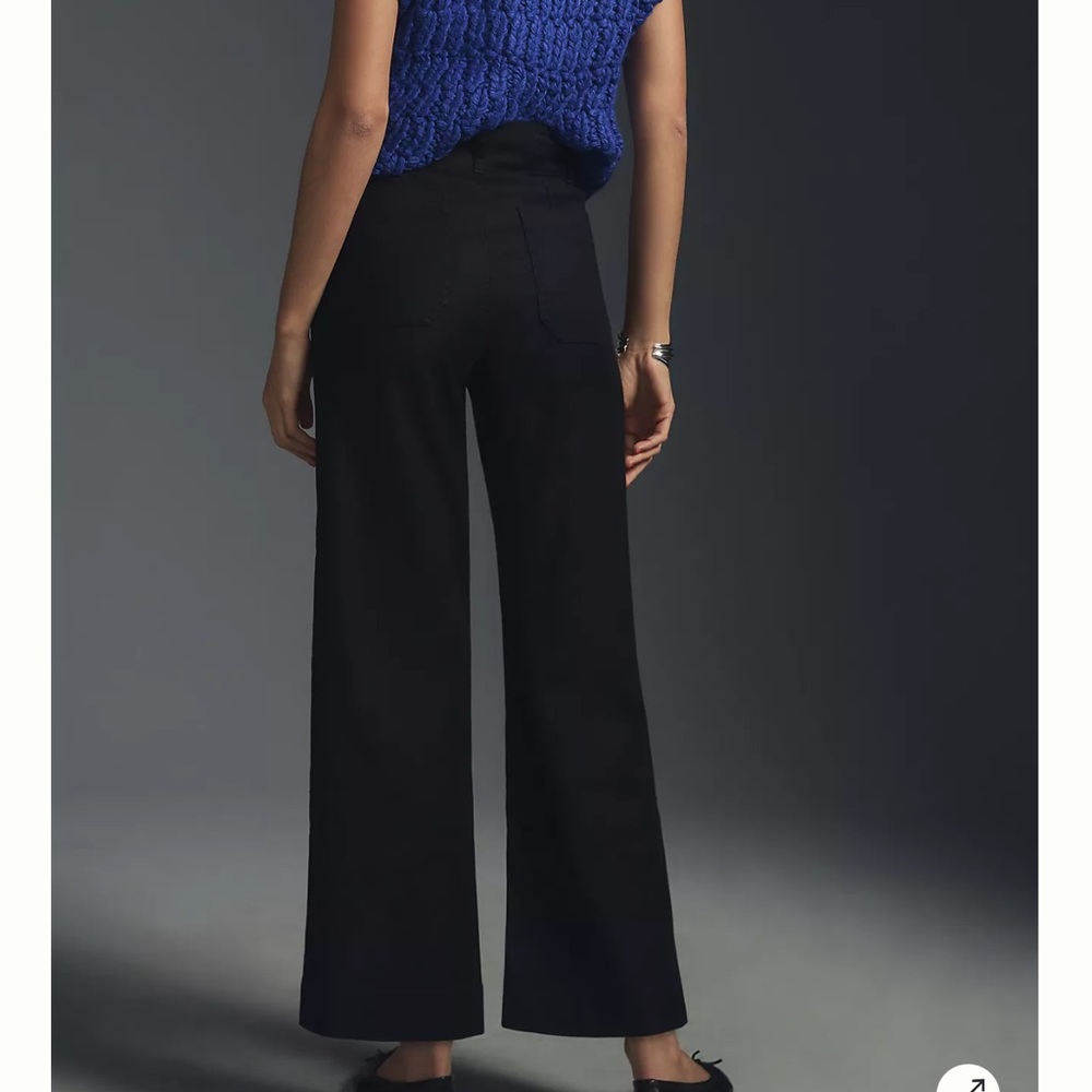 Maeve Classic Black Wide Leg Pants